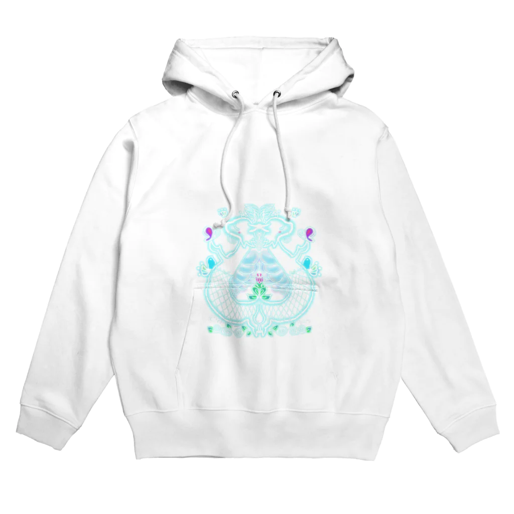 ちゃすみんwith Dragon&Angelのツイン龍Dragon light blue Hoodie