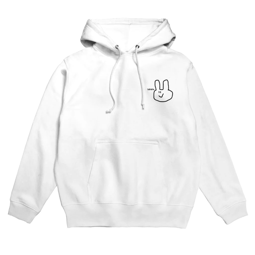 ゆるーいおみせのhahahaうさぎ Hoodie