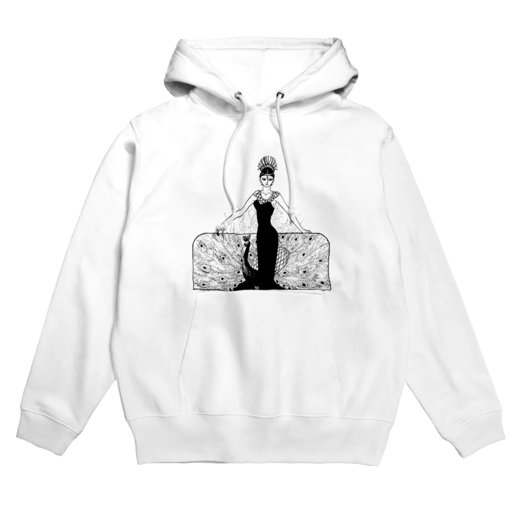 入り江わにアナログ店の孔雀の女 Hoodie