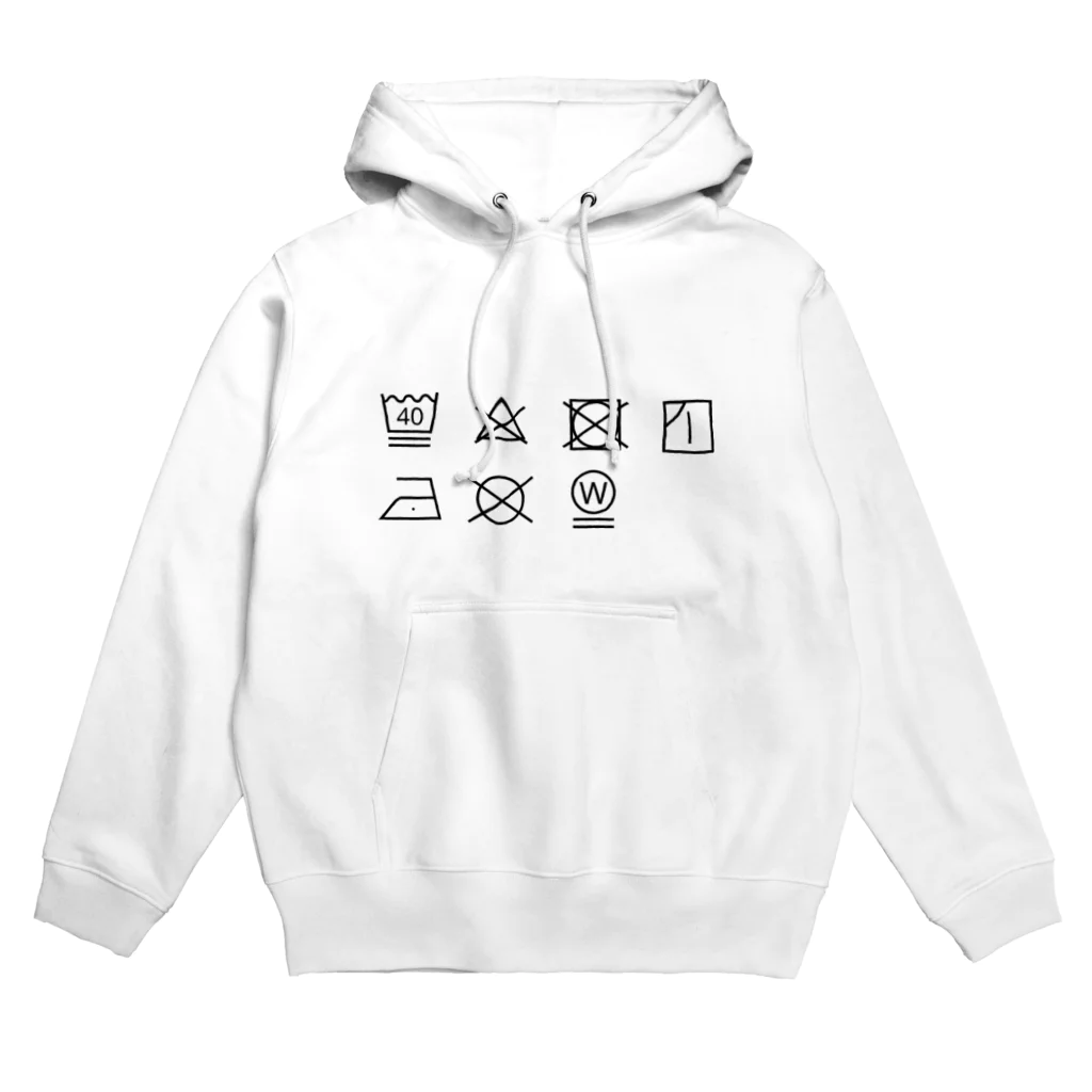 Two Dimensions BarCodeの洗濯表示 Hoodie