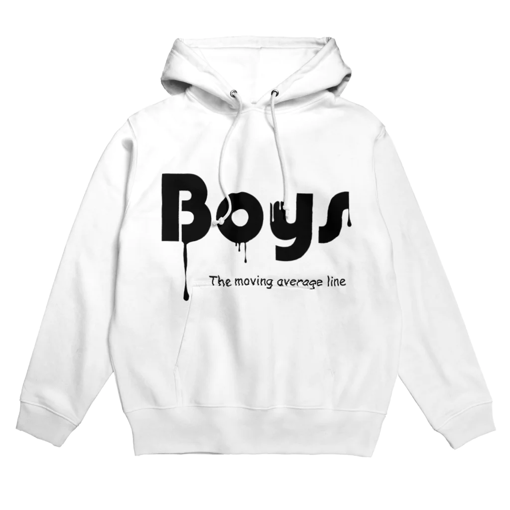 AsamiMuskの移動平均線男子 English(黒文字)  Hoodie