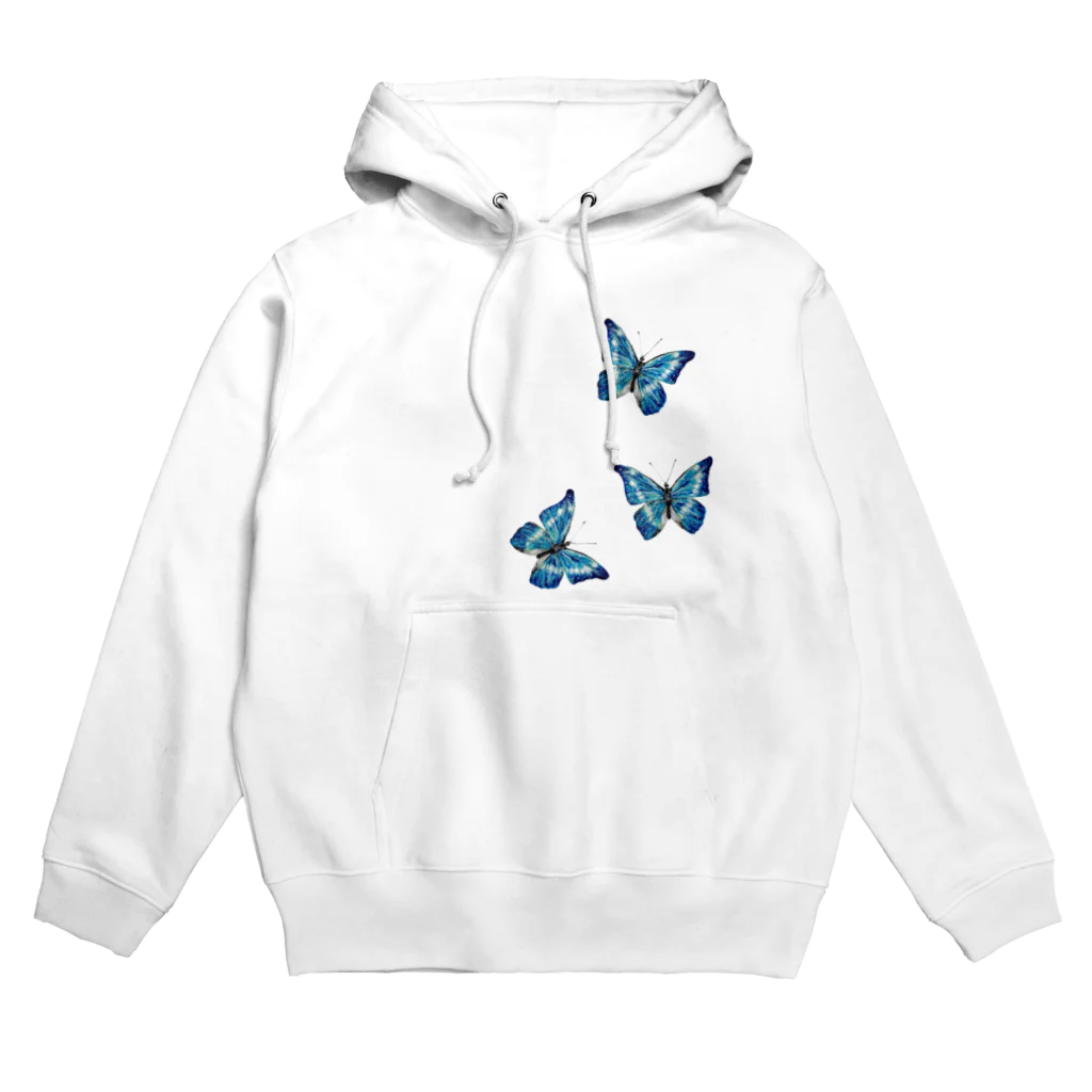 neruの油彩画「Blue butterfly」 Hoodie