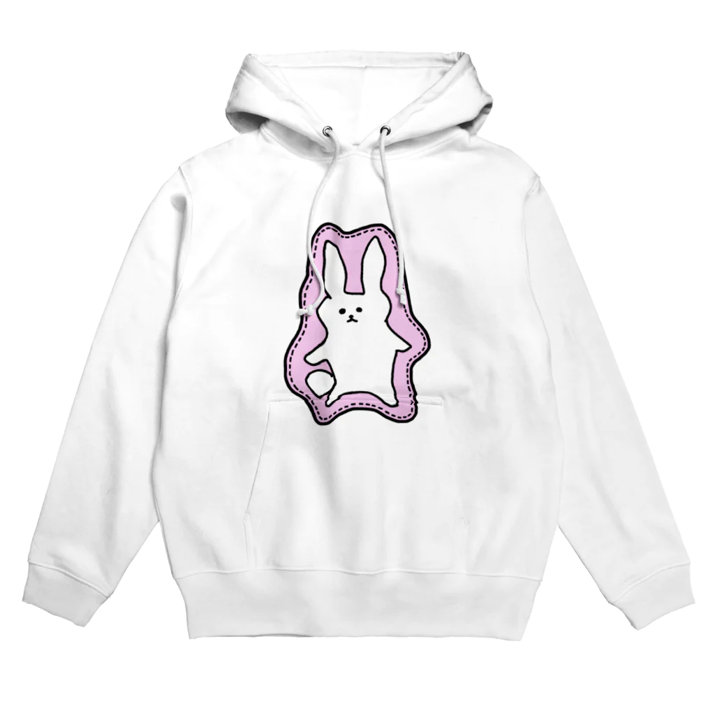 Animaletc.のワッペン風うさぎさん Hoodie