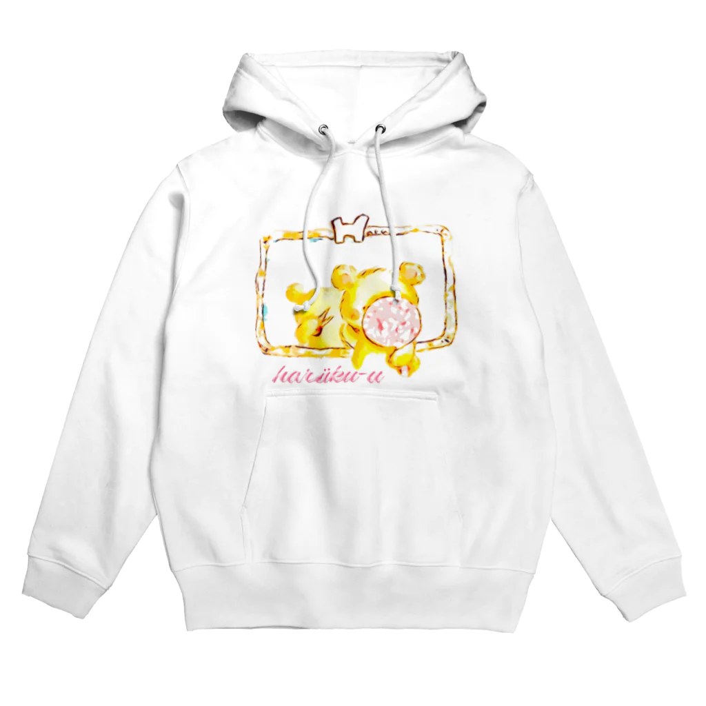 くまイラスト 春くぅのセルフカット Hoodie