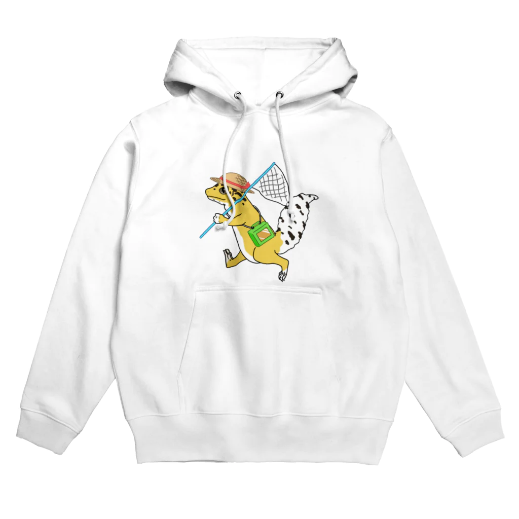 イモリのしっぽ　SUZURI支店の夏のレオパ(虫取り) Hoodie