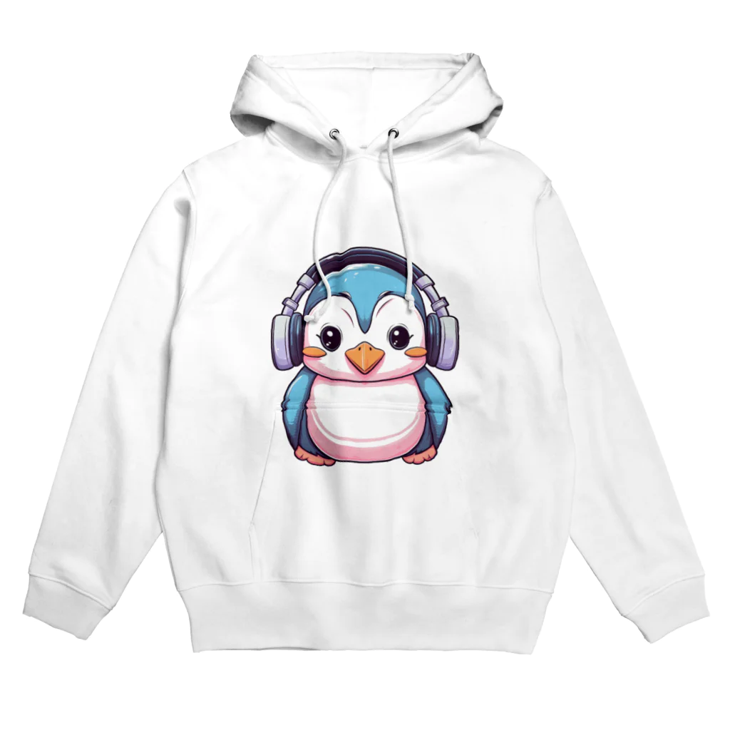 Vasetti_pressのヘッドホンを付けているペンギン Hoodie