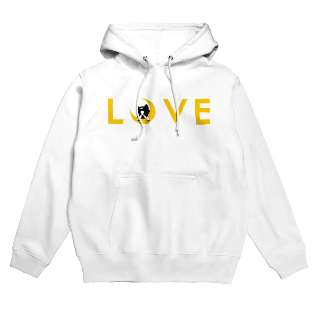 コチ(ボストンテリア)の両面プリント:ボストンテリア(月LOVE)[v2.8k] Hoodie