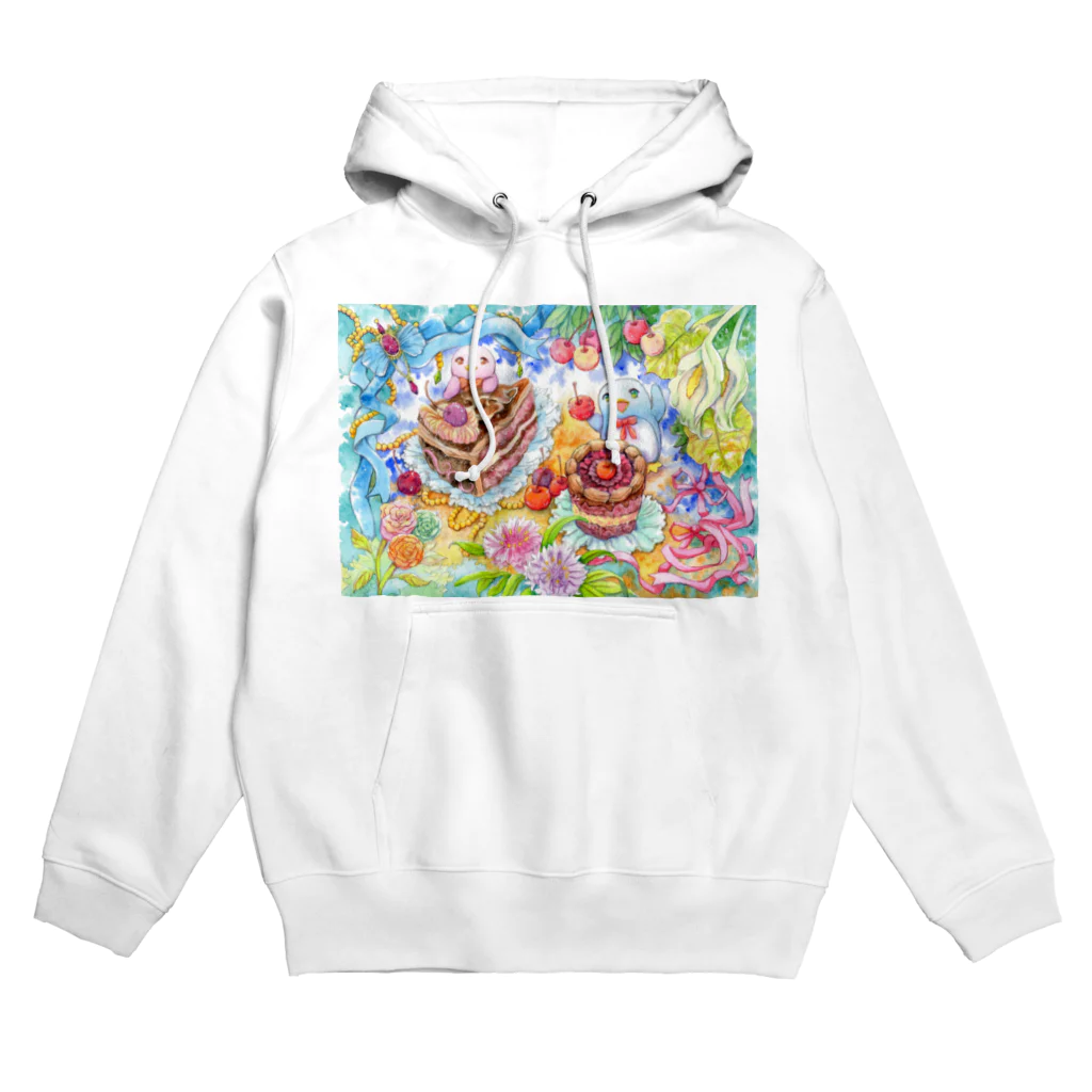 Akariya Manamiのペンギンおやつ☆黒い森のさくらんぼ酒のケーキ Hoodie