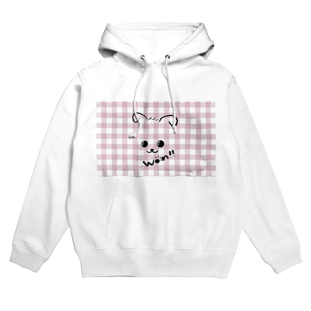 merongのわんこA♡ギンガム Hoodie