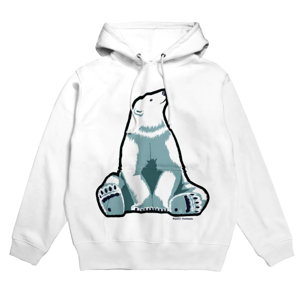 イトシモノのシロクマ ジレンマ　（あお） Hoodie