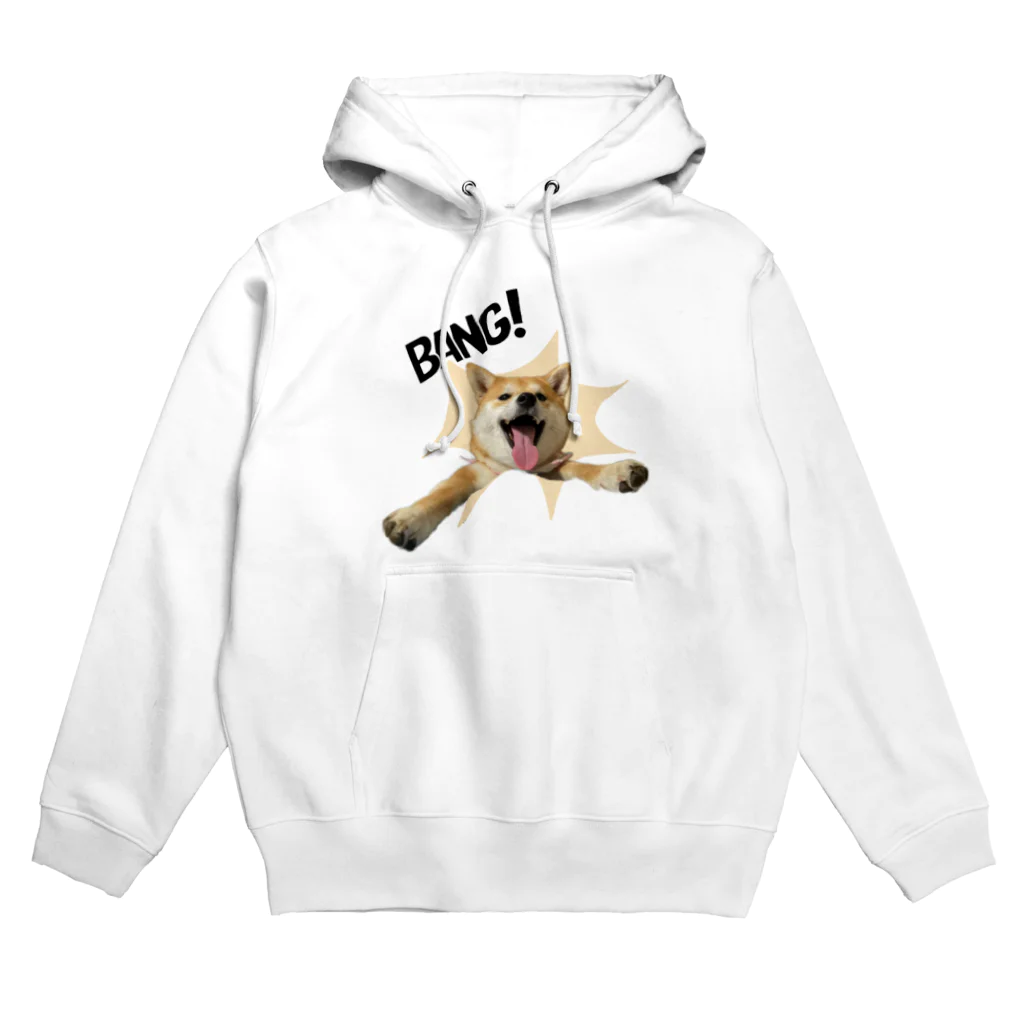 Runny_Shiba_Dogの飛び出す柴犬 Hoodie