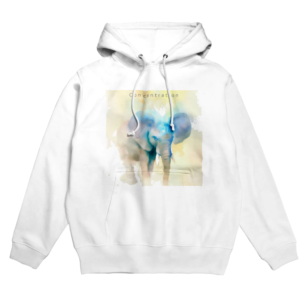 シロトナカイのひらめいた象 Hoodie