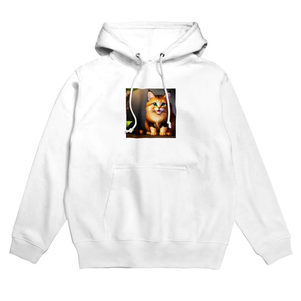 ラッキーマインあべむつきのかわいい猫のイラストグッズ Hoodie