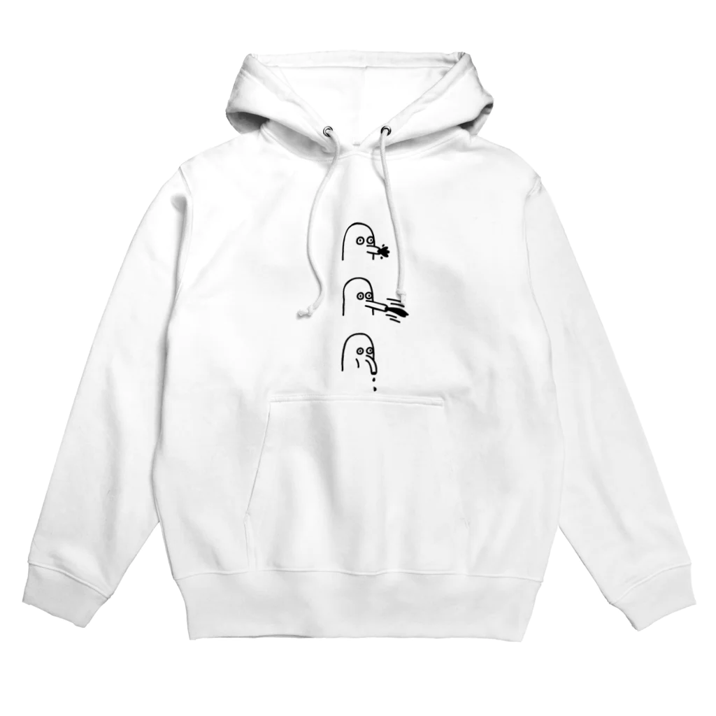 PokuStarのタコの墨切れ Hoodie