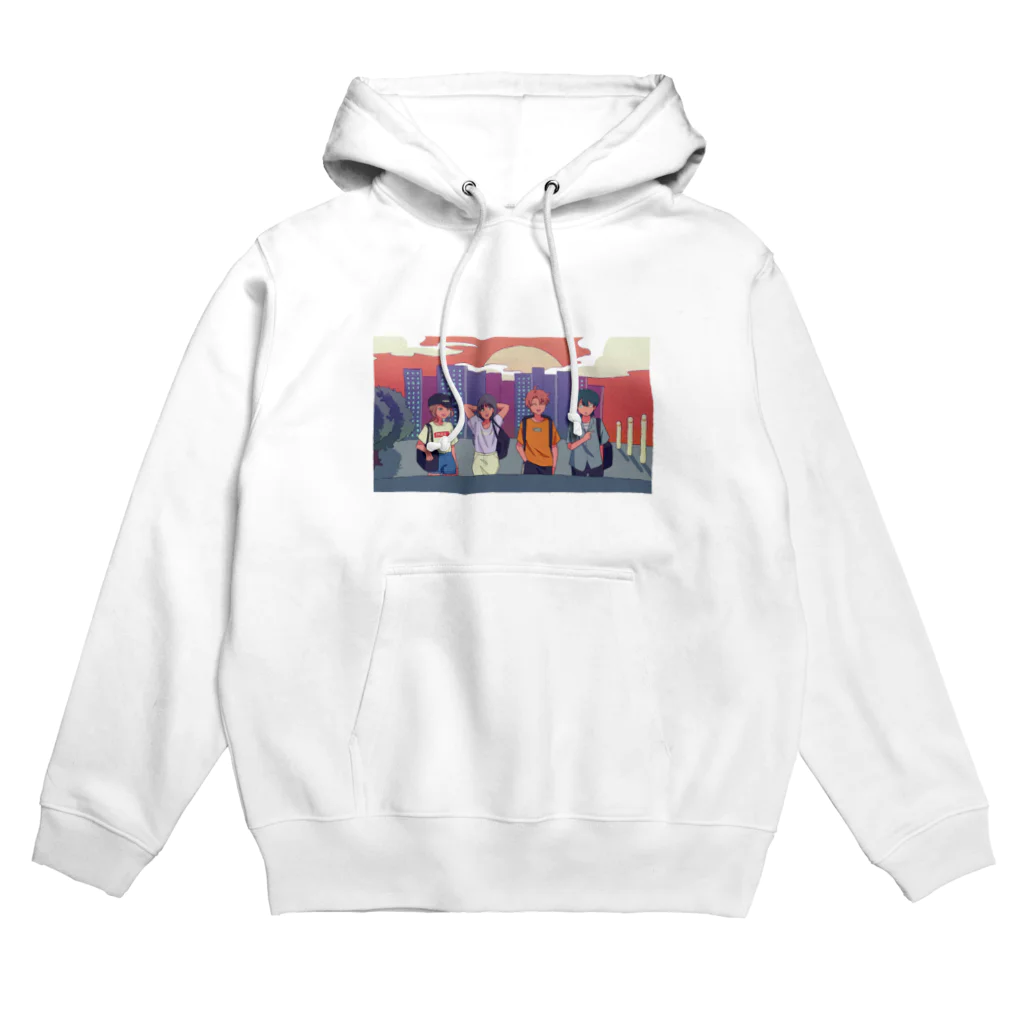 私立パラの丸高校の帰り道のパーカー Hoodie