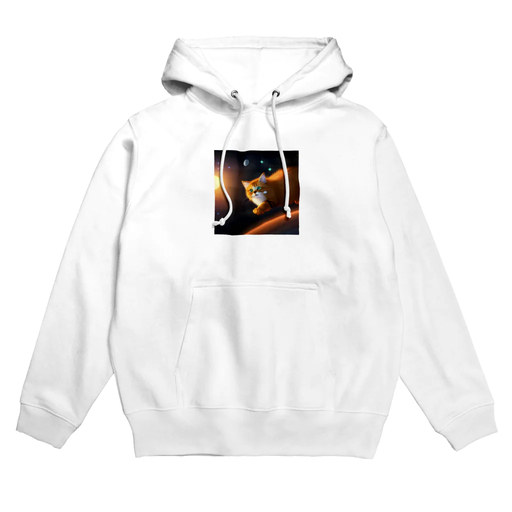 shopアルーニョの宇宙を走るネコさん Hoodie