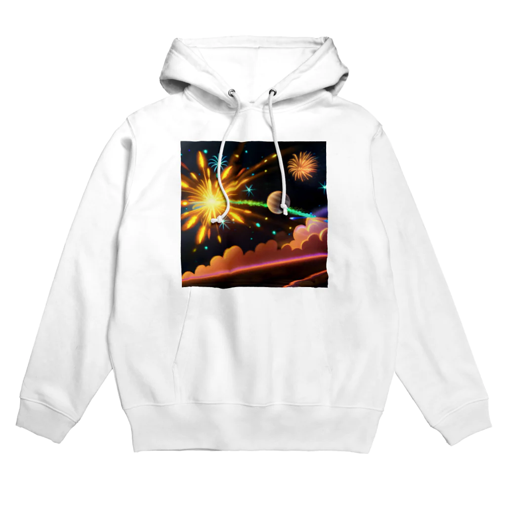 marky88の宇宙に咲く花火 Hoodie