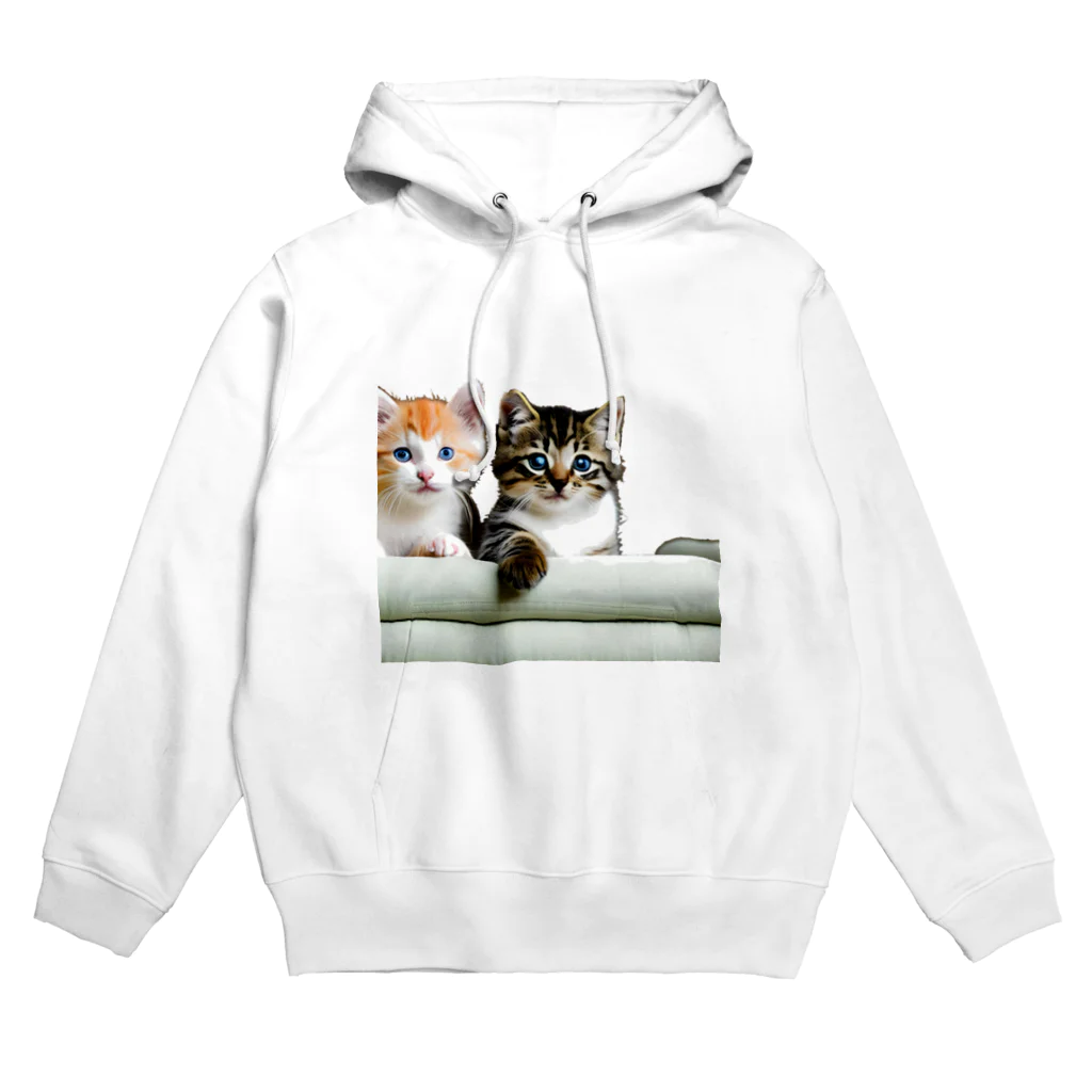 クロネコ宅急便の子猫の微笑み、心のオアシス Hoodie