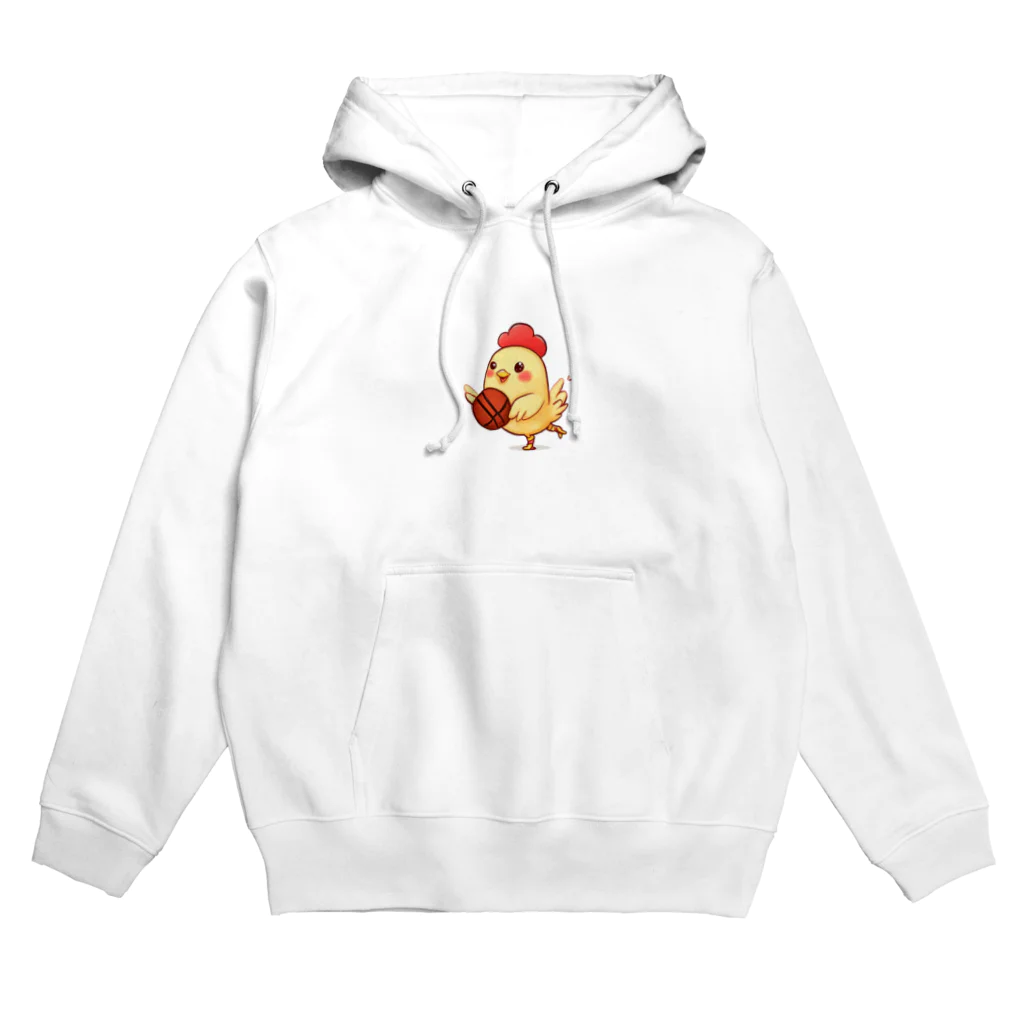 harutoのバスケをするニワトリ Hoodie