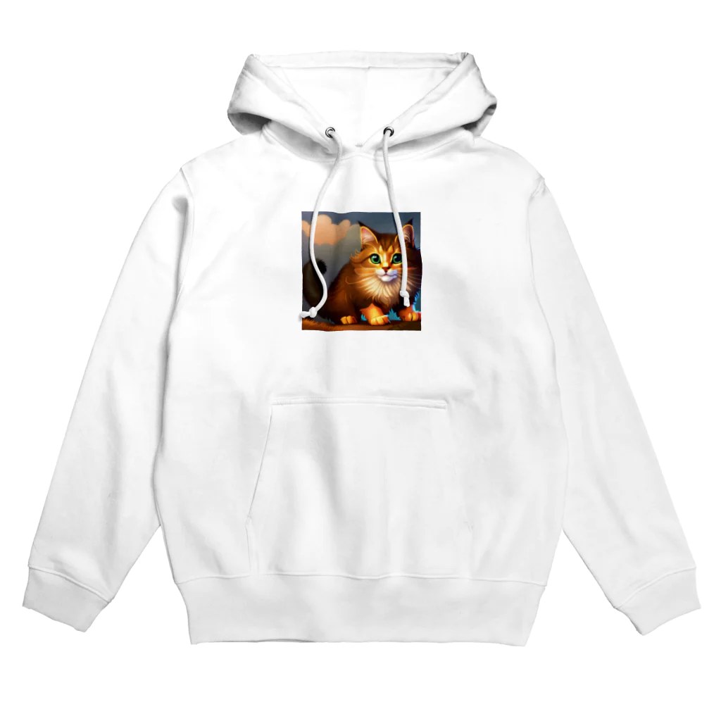 持続可能なサプライショップの可愛い猫のイラストグッズ Hoodie