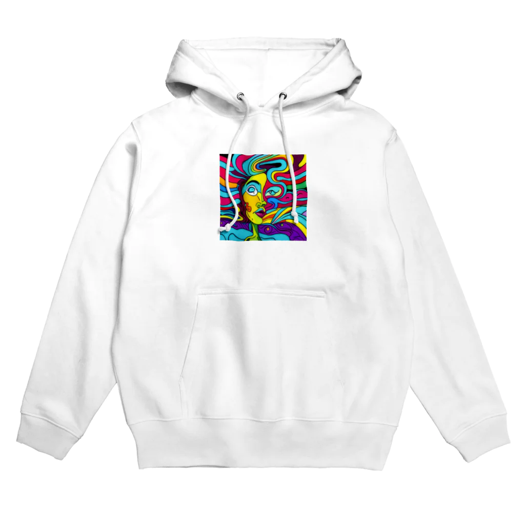 ばぶるもあの靡かれる女性 Hoodie