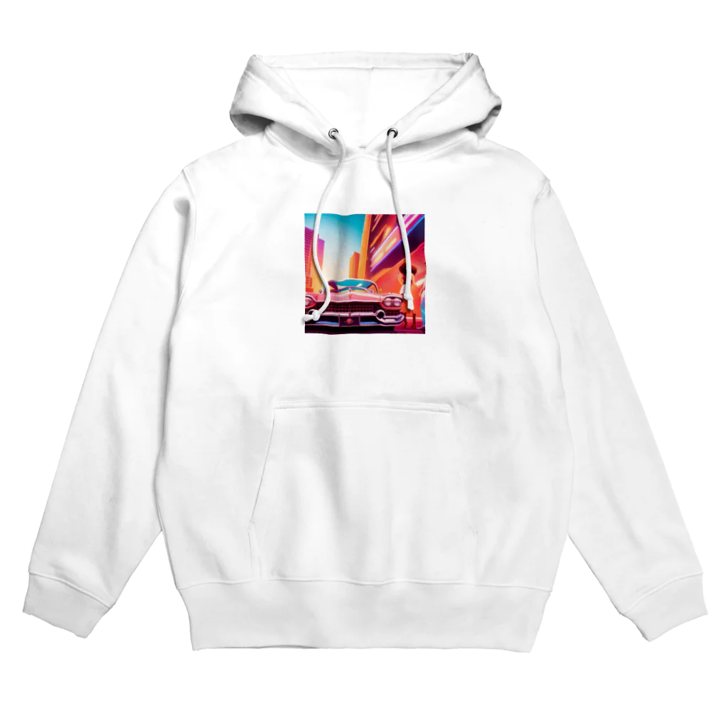 enjoy-itemsの赤いアメ車 Hoodie