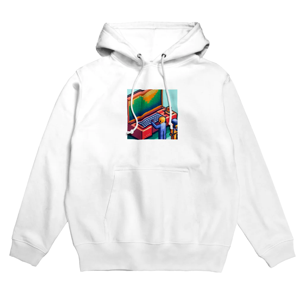 yorozuya4628のドットエンジニア ミニフィグ Hoodie