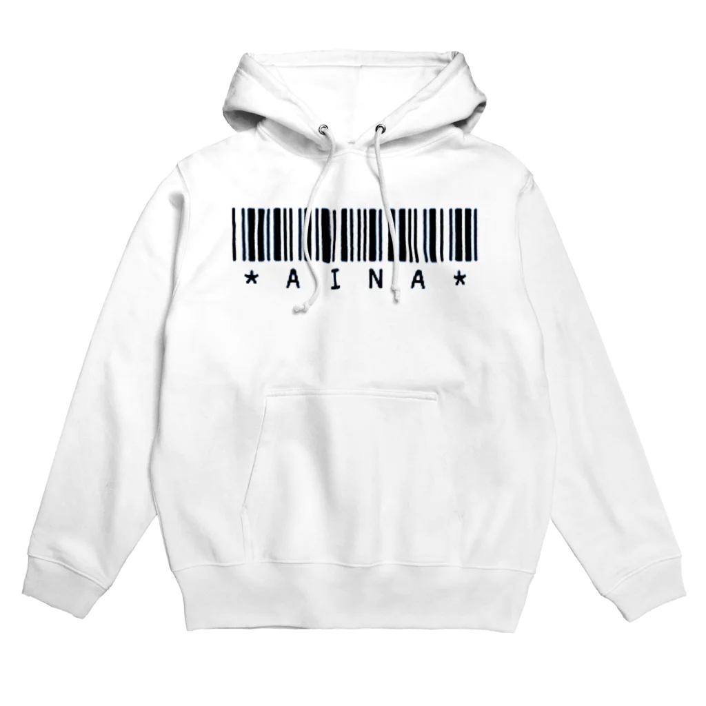 nameTシャツバーコードshopのバーコード名前Tシャツあいな Hoodie