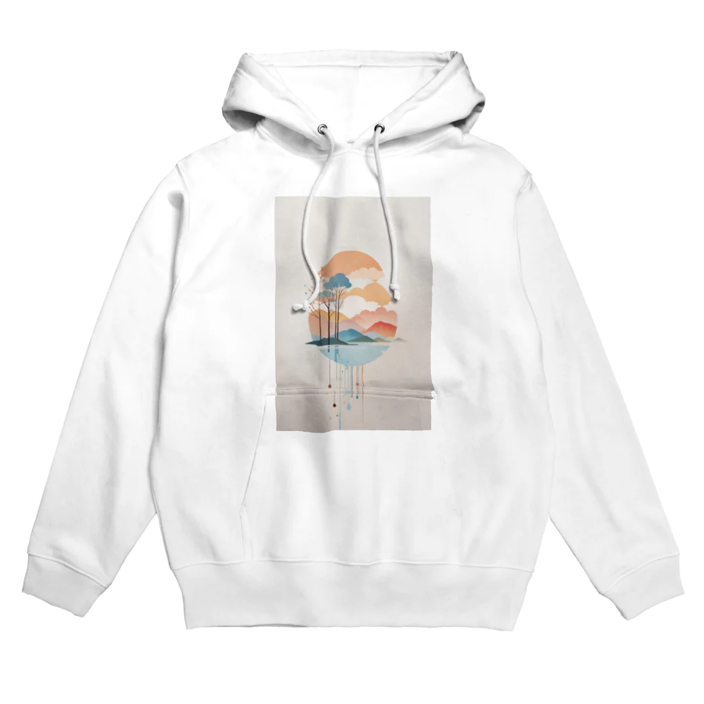 Daruma-Storeの水彩画風アート "Water Art" Hoodie