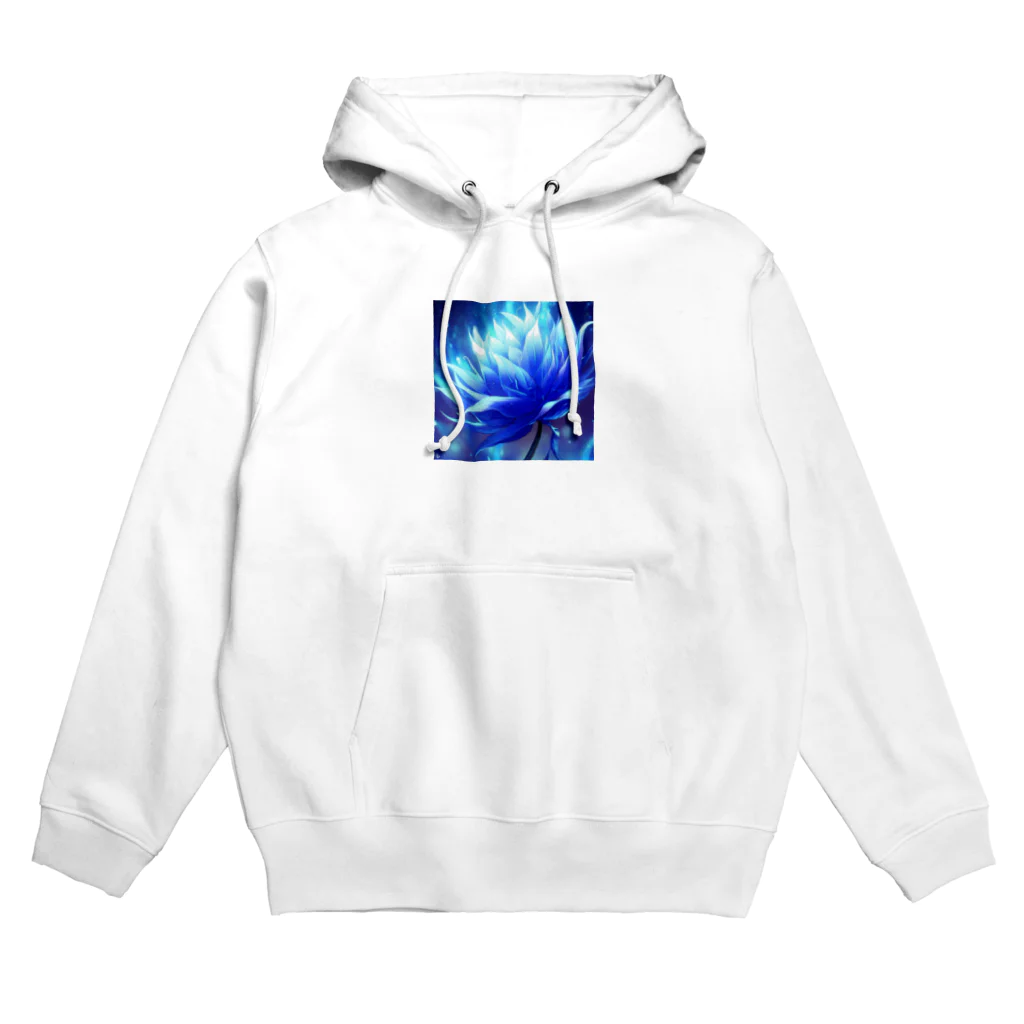 まよの幻想的なブルーフラワー Hoodie