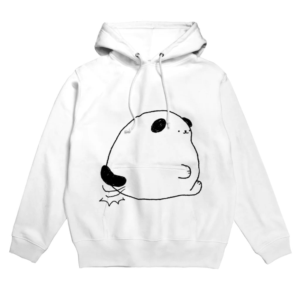 にこにこしろいるか市場 suzuri支店のごきげんな犬 Hoodie