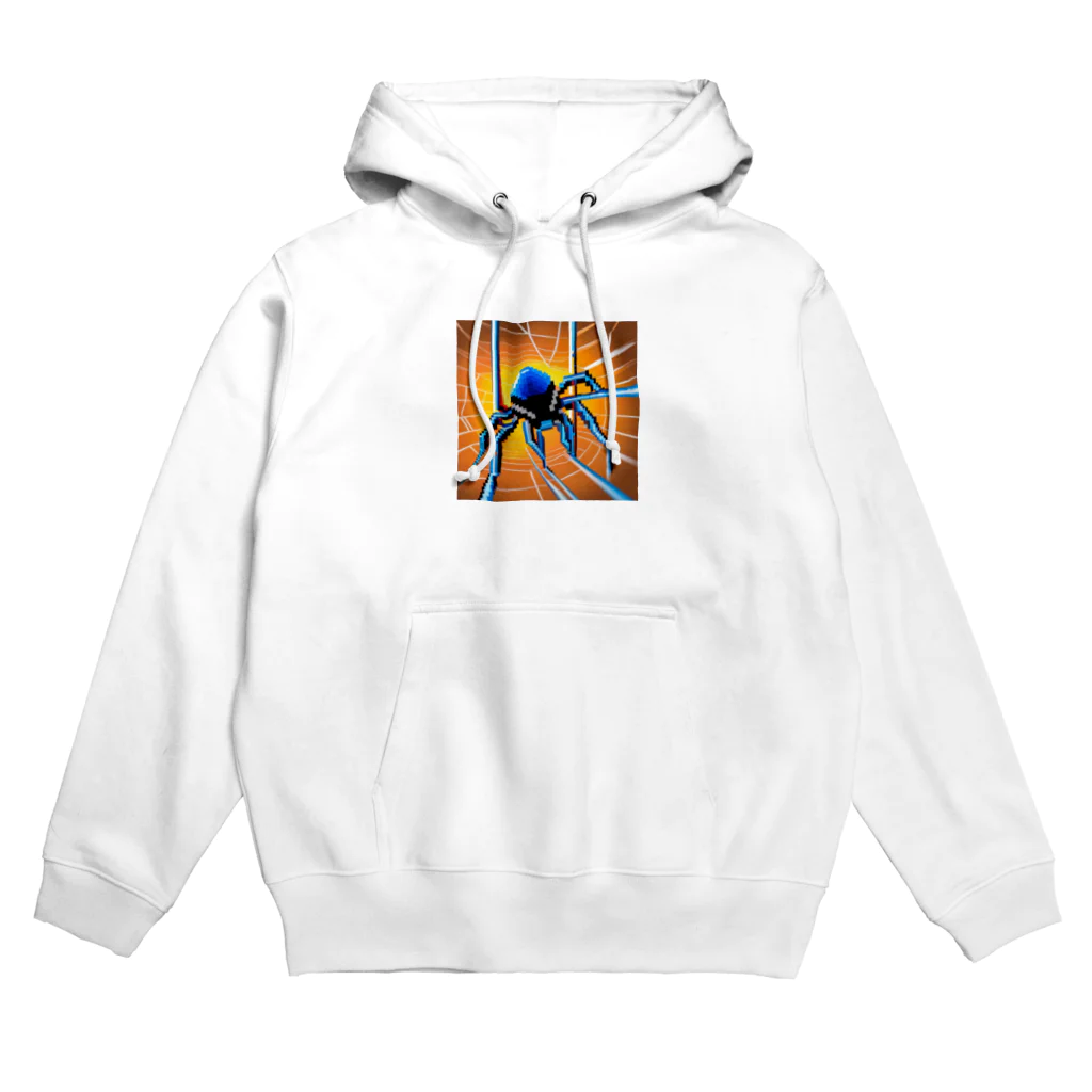 yorozuya4628のドット絵　クモ　スパイダー　ピクセル画像 Hoodie