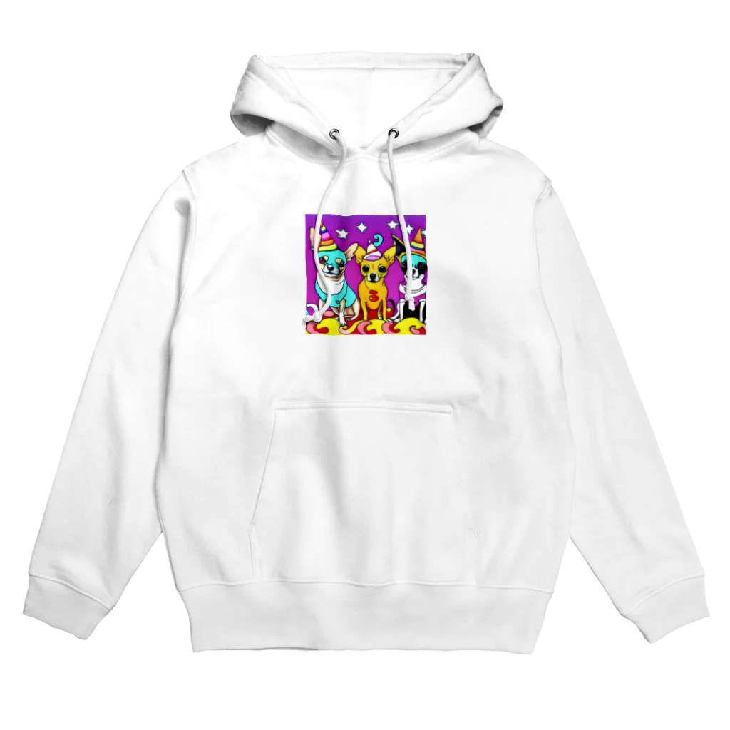 チワワ愛好家ショップのかぼちゃ大騒動！ハロウィン・チワワトリオの楽しいパーティー Hoodie