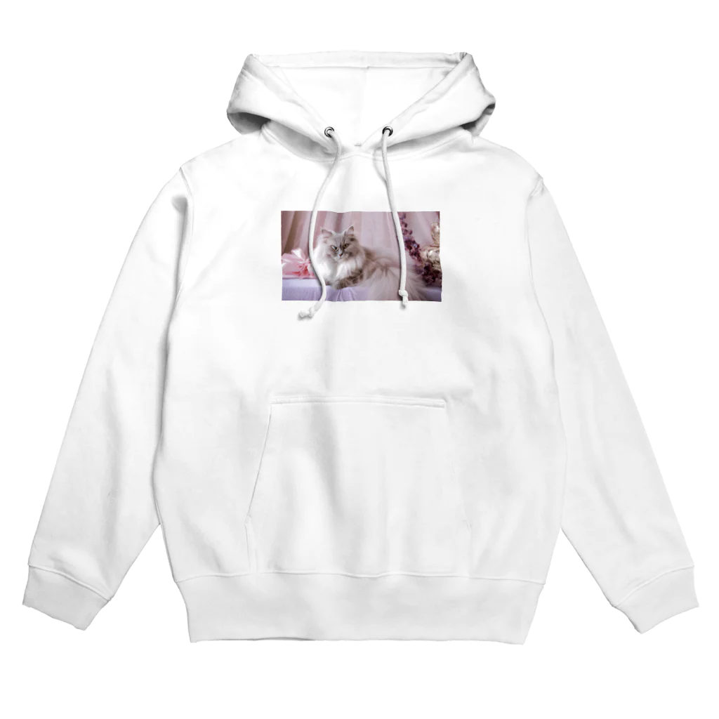 はんなり女史のラベンダー色の猫 Hoodie