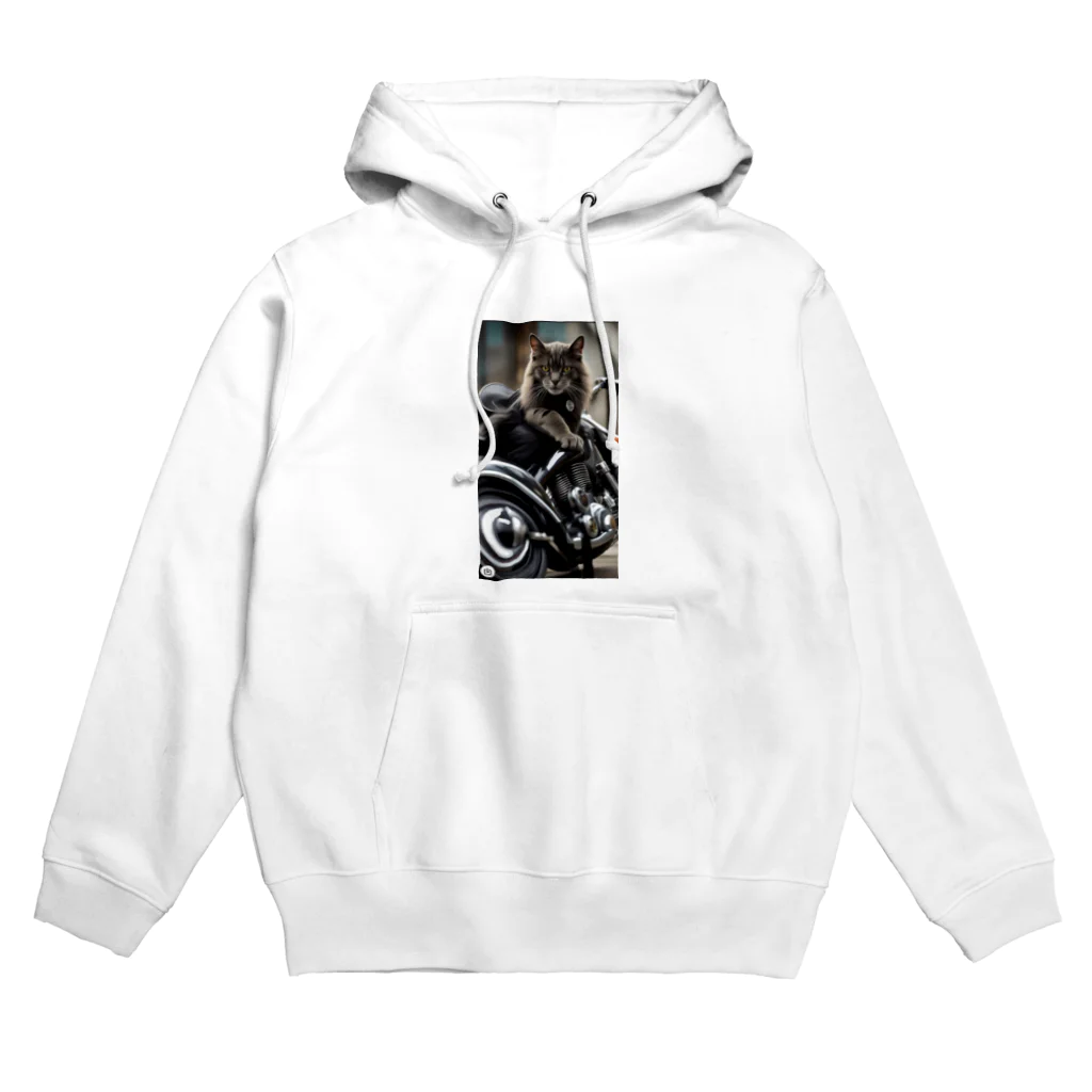 Akihiro121のバイカーキャッツ Hoodie