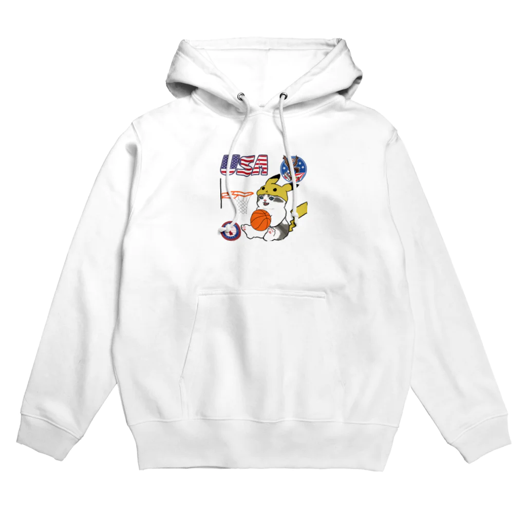 キイロチャンのバスケットボール選手の猫 Hoodie