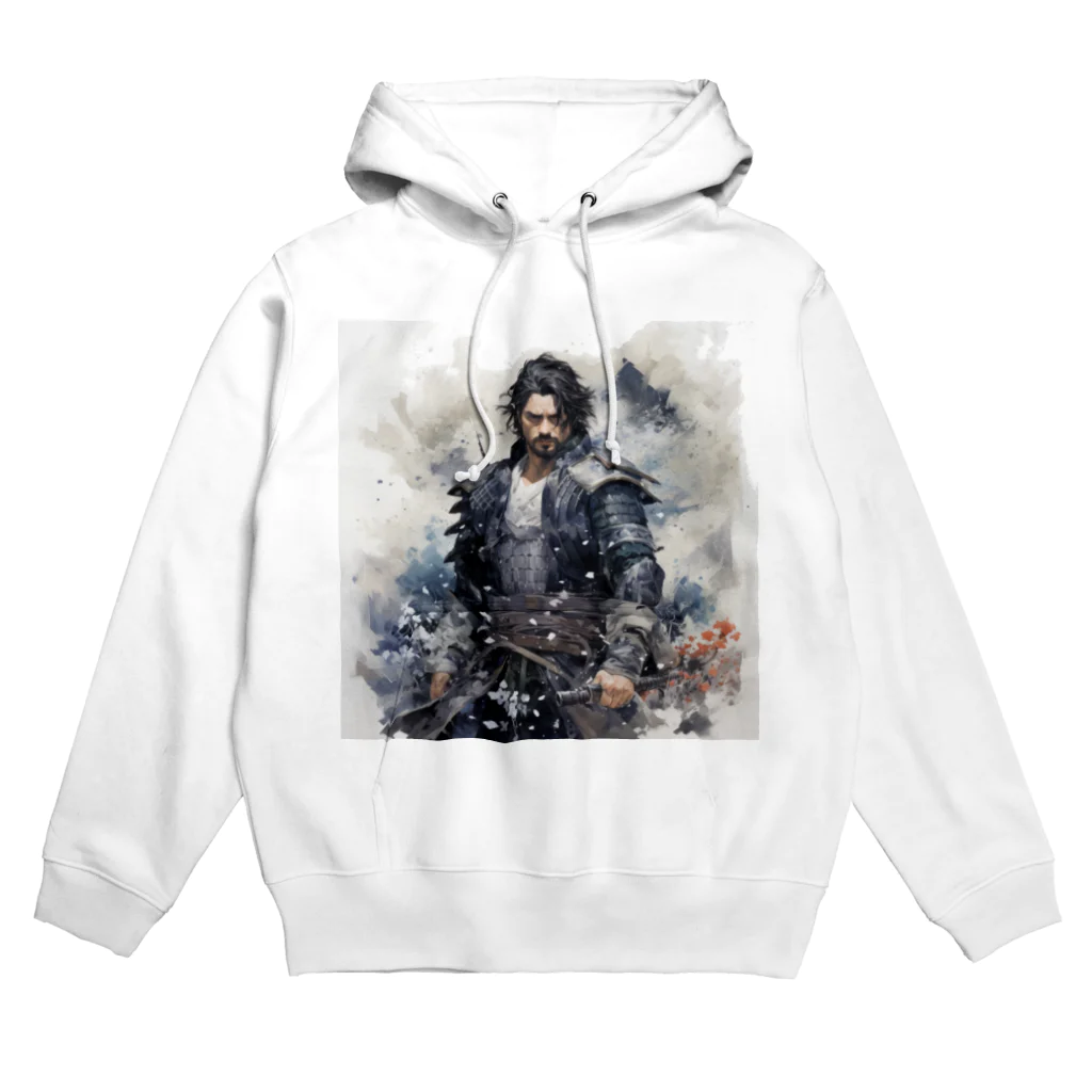 ロイの楽しいデザイン屋さんの水墨画風の侍4 Hoodie