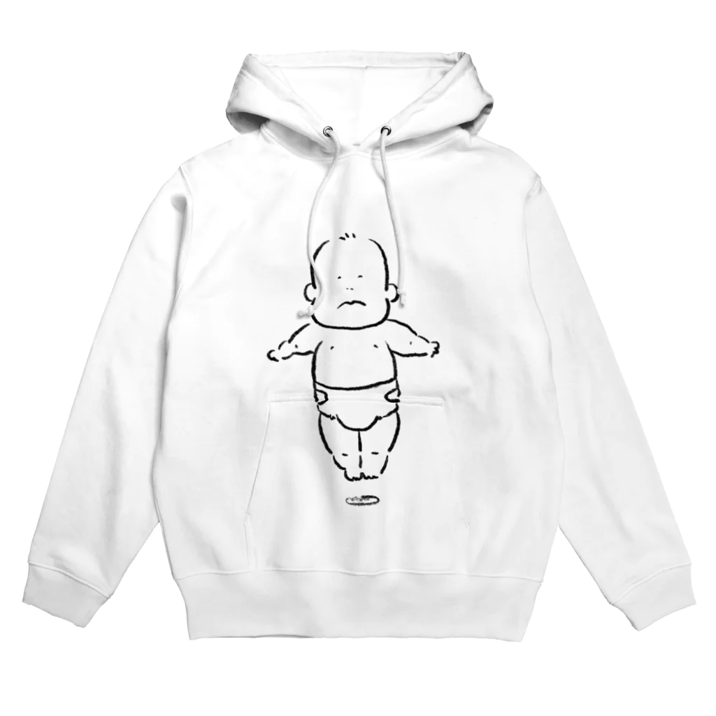 ペキニーズのとんかつ屋の浮遊する赤ちゃん（3ヶ月） Hoodie