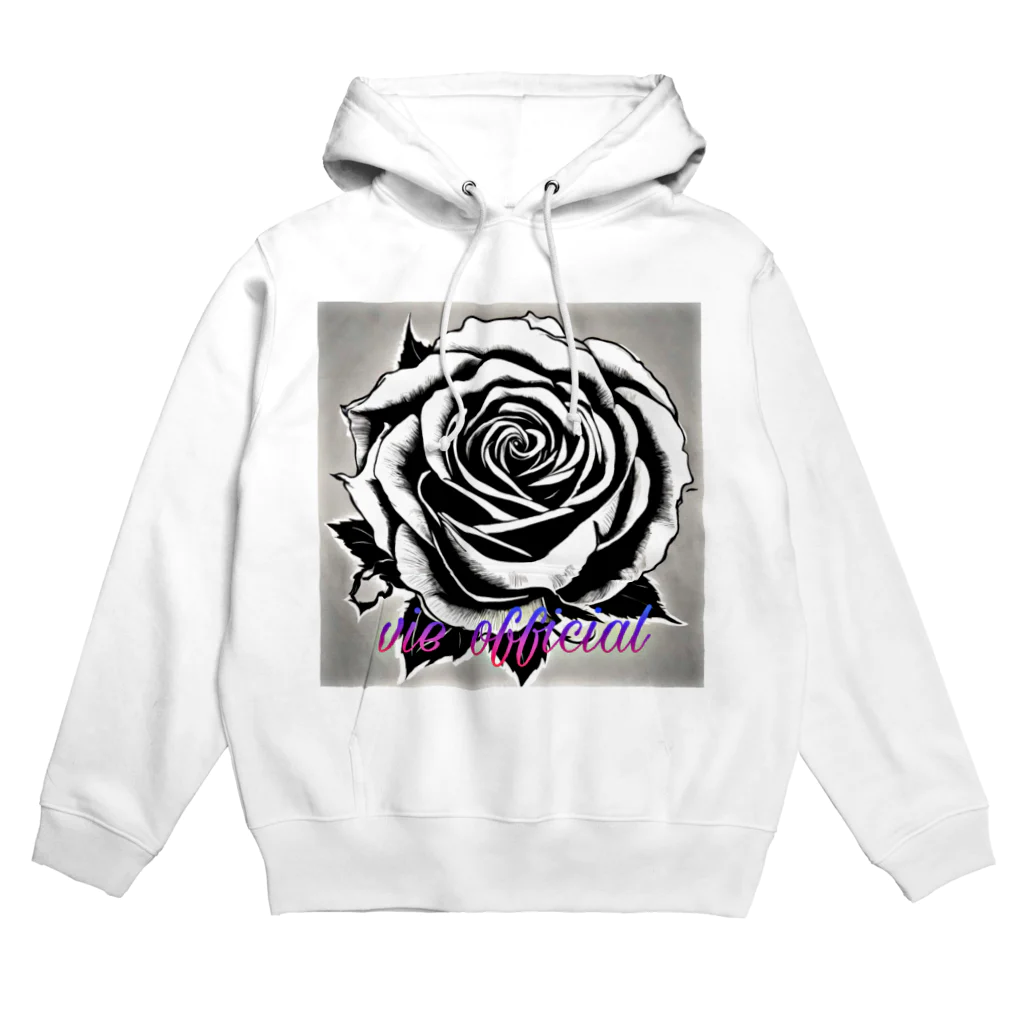 vieのBLACK_rose Hoodie