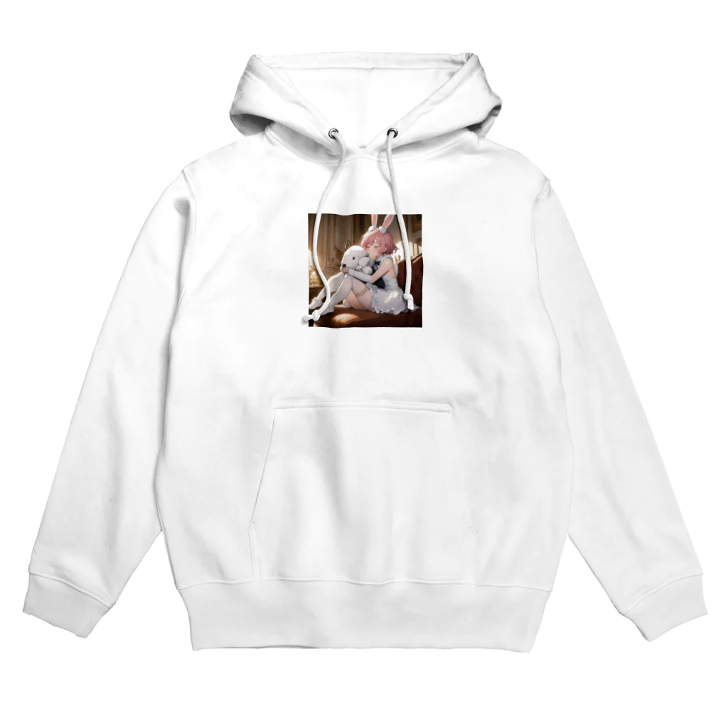 フウマショプのうさぎと犬のハグ Hoodie