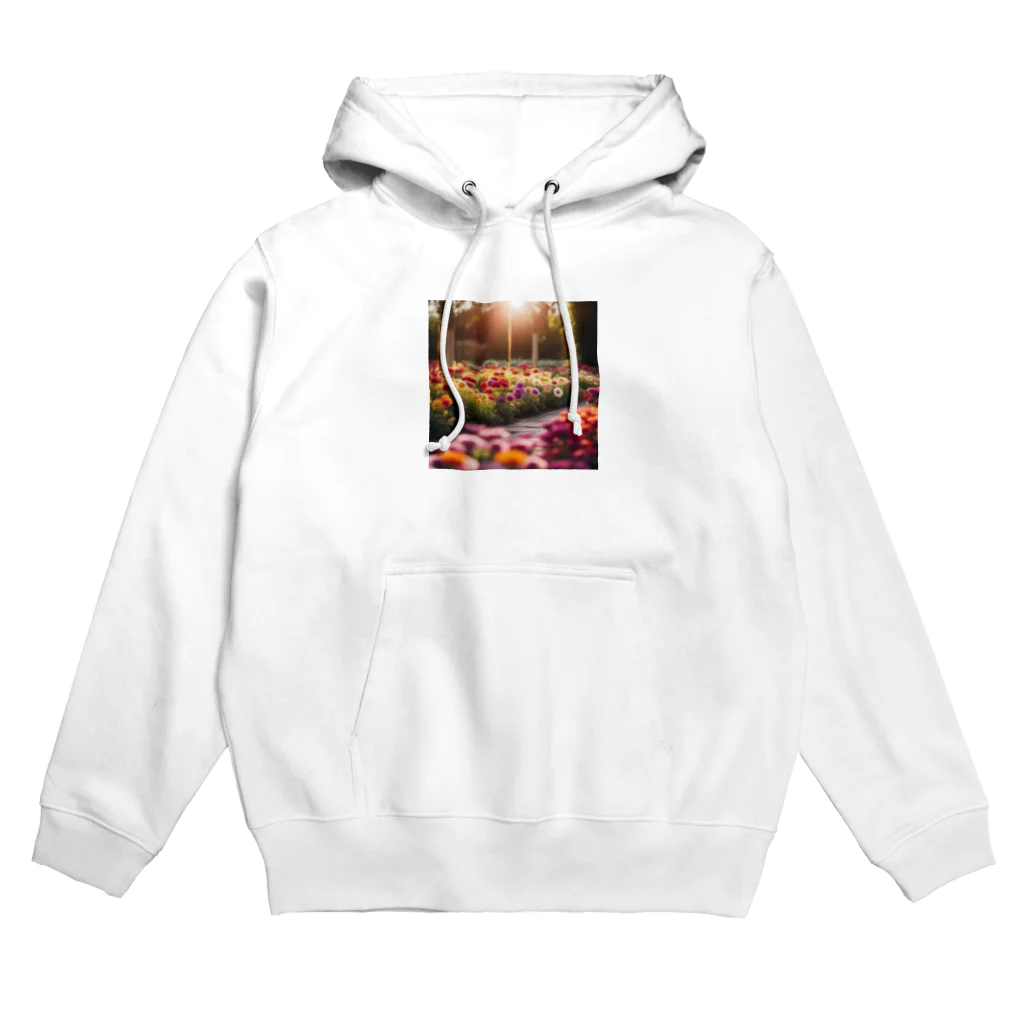 ワンダーワールド・ワンストップのフラワーガーデンのデザイン Hoodie