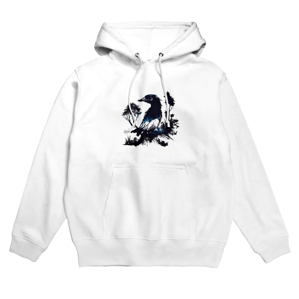 USK666の墨絵シリーズ「鴉」 Hoodie