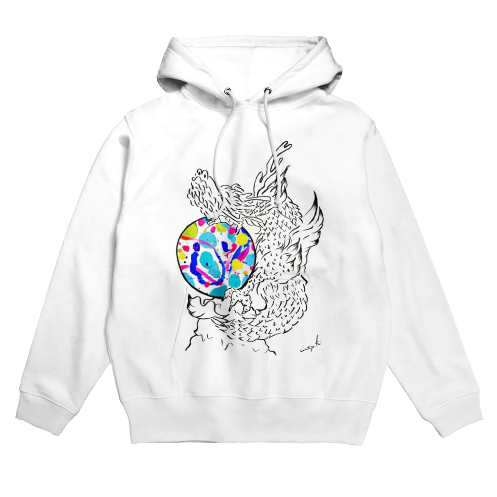 コンティーゴ・デザインのsave the earth _ sleepy dragon Hoodie