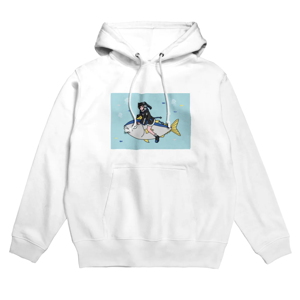 ｾﾂﾅ ﾂﾅ🐟のｾﾂﾅﾂﾅと海の旅(ｾﾂﾅﾂﾅロングver) 絵柄が前 Hoodie