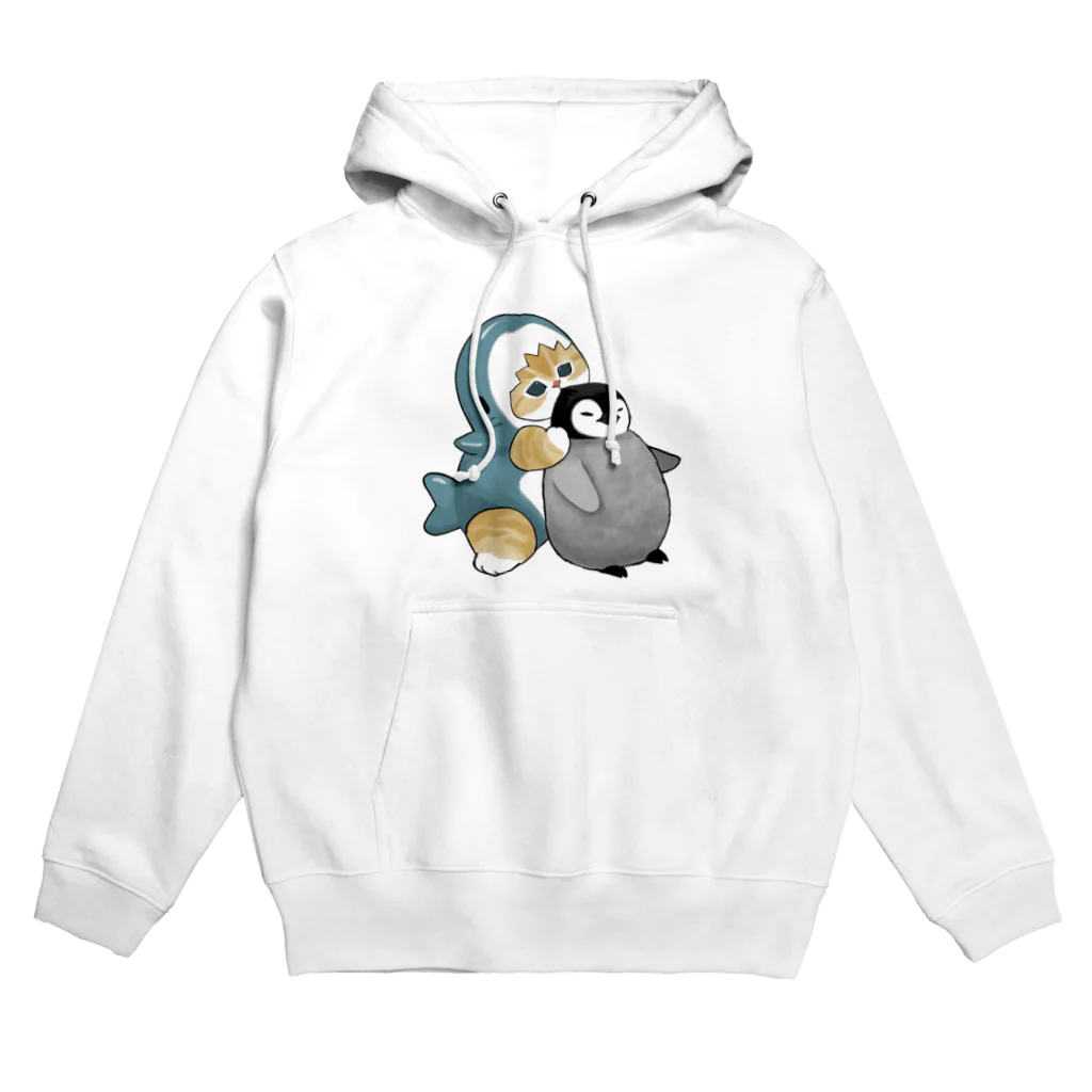 mofusandのサメにゃんペンギン吸い Hoodie