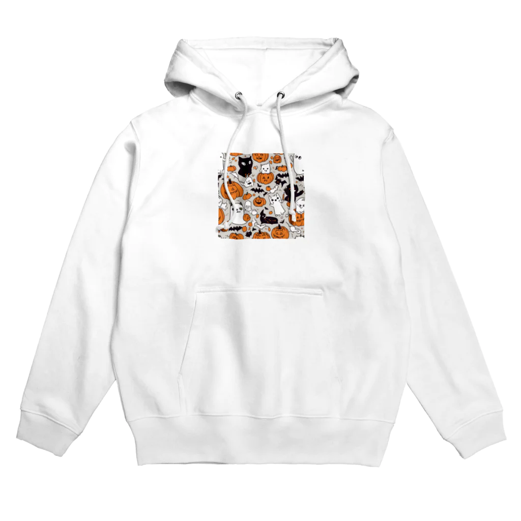 猫猫猫のハロウィン　猫　かぼちゃ Hoodie