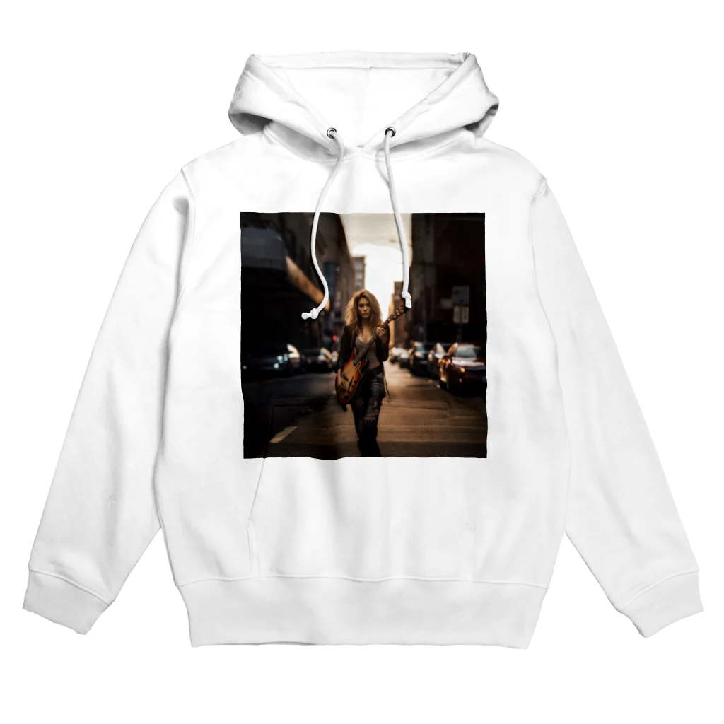 mak-Tshopのギターガール７ Hoodie