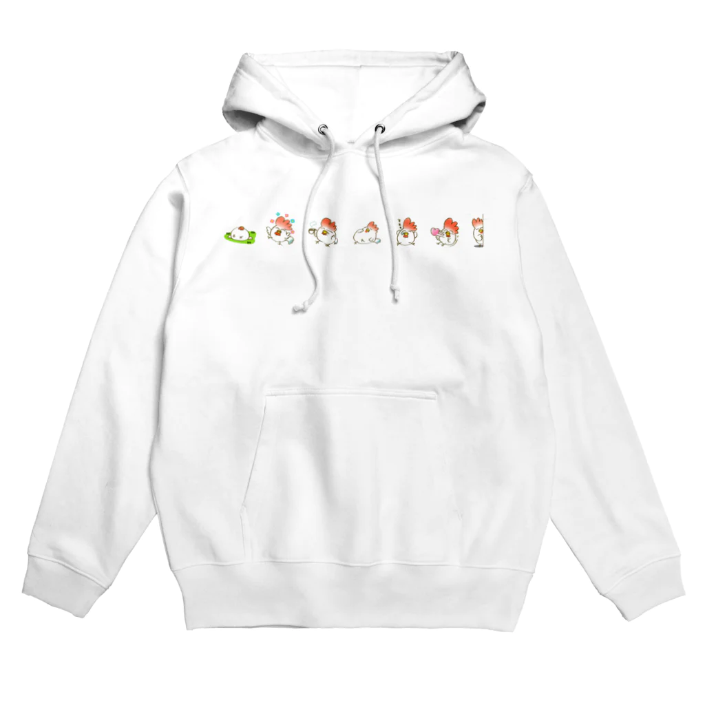 ねこぬりえのけっこうニワトリ７連チャン Hoodie