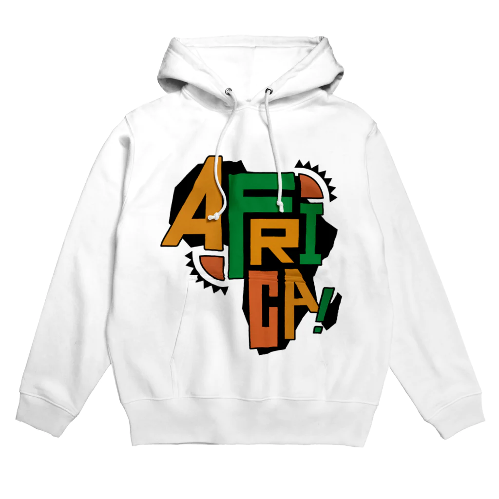 AFRICAN DANCE&DRUM tRibESのサバンナキッズ3　白地＆カラーボディ用Tシャツ"AFRICA!" by QOTAROO　 パーカー