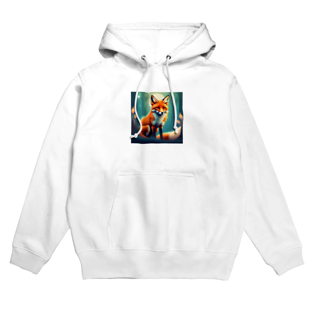 安田ワールドのキツネのイラストグッズ Hoodie